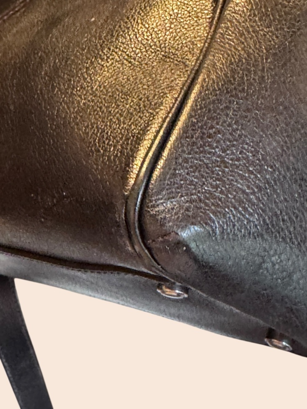 Cartier Black Leather Bag Embossed Logo - Picture 7 of 16
